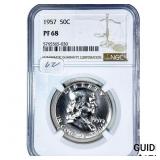 1957 Franklin Half Dollar NGC PF68