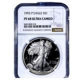 1993-P Silver Eagle NGC PF69 Ultra Cameo