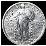 1918-S Silver Standing Liberty Quarter CLOSELY UNC