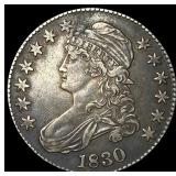 1830 Capped Bust Half Dollar NEARLY UNCIRCULATED