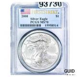 2008 Silver Eagle PCGS MS70
