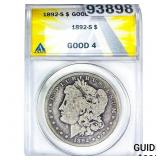 1892-S Morgan Silver Dollar ANACS G4