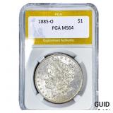 1885-O Morgan Silver Dollar PGA MS64