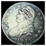 1811 Capped Bust Half Dollar Silver 50C LIGHTLY CI