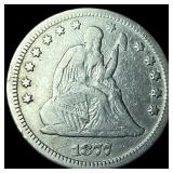 1877 Seated Liberty Quarter LIGHTLY CIRCULATED