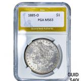 1885-O Morgan Silver Dollar PGA MS63