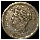 1853 Braided Hair Large Cent NEARLY UNCIRCULATED