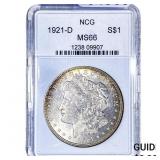 1921-D Morgan Silver Dollar NCG MS66