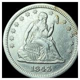 1843 Seated Liberty Quarter UNCIRCULATED