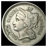 1867 Nickel Three-Cent Piece NEARLY UNCIRCULATED