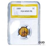 1909 Wheat Cent PGA MS65 RB