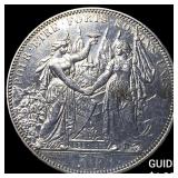 1876 Switzeland Silver 5 Francs Shooting Thalers