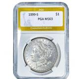 1899-S Morgan Silver Dollar PGA MS63