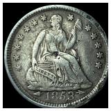 1853 Arrows Seated Liberty Half Dime CLOSELY UNCIR