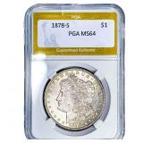 1878-S Morgan Silver Dollar PGA MS64