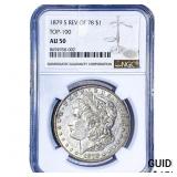 1879-S Rev of 78 Morgan Silver Dollar NGC AU50 Top