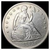 1859-O Silver Seated Liberty Dollar CLOSELY UNCIRC