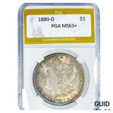 1880-O Morgan Silver Dollar PGA MS63+