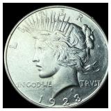 1923-D Silver Peace Dollar CHOICE AU