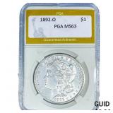 1892-O Morgan Silver Dollar PGA MS63