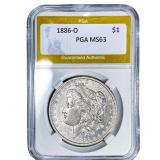1886-O Morgan Silver Dollar PGA MS63