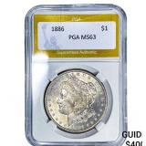 1886 Morgan Silver Dollar PGA MS63