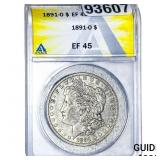 1891-O Morgan Silver Dollar ANACS EF45