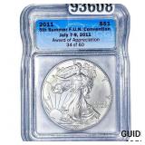 2011 Silver Eagle ICG  F.U.N Con. Award of Apprec.