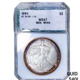 1991 Silver Eagle PCI MS67