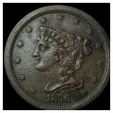 1856 Braided Hair Half Cent UNCIRCULATED