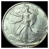 1945-D Silver Walking Liberty Half Dollar UNCIRCUL