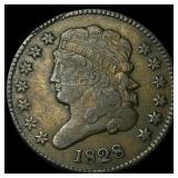 1828 Copper Half Cent LIGHTLY CIRCULATED