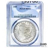 1885 Morgan Silver Dollar PCGS MS62