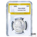 1892 Columbian Expo Half Dollar PGA MS66