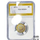 1873 Shield Nickel PGA MS64+