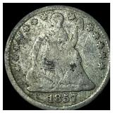 1857 Seated Liberty Half Dime NICELY CIRCULATED