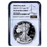 2020 W 'V75' Silver Eagle NGC PF69 WWII Privy Mark