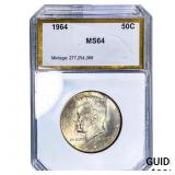 1964 Kennedy Half Dollar PCI MS64