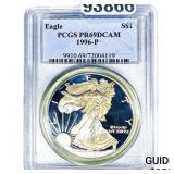 1996-P Silver Eagle PCGS PR69 DCAM