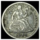 1889 Seated Liberty Dime NEARLY UNCIRCULATED