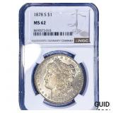 1878-S Morgan Silver Dollar NGC MS62