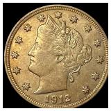 1912-S Liberty Head Nickel CLOSELY UNCIRCULATED