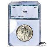 1946 Walking Liberty Half Dollar PCI MS66