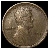 1911-S Lincoln Wheat Cent LIGHTLY CIRCULATED