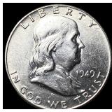 1949-S Silver Half Dollar Franklin UNCIRCULATED