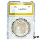 1921 Morgan Silver Dollar PGA MS65