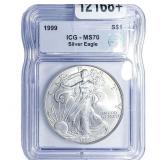 1999 Silver Eagle ICG MS70