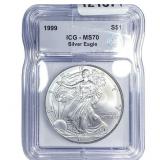 1999 Silver Eagle ICG MS70