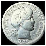 1896-O Silver Barber Dime LIGHTLY CIRCULATED