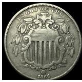 1866 Shield Nickel CLOSELY UNCIRCULATED